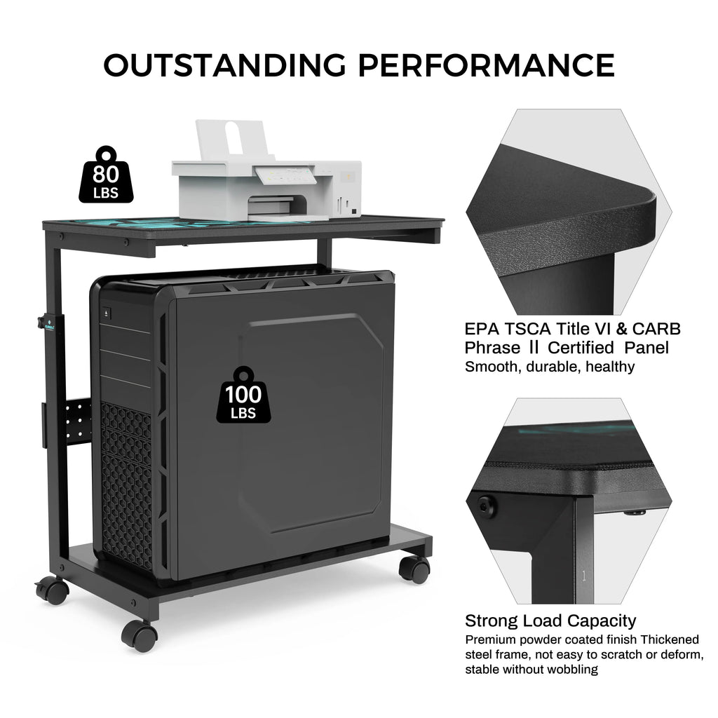 Mobile Height Adjustable CPU Cart
