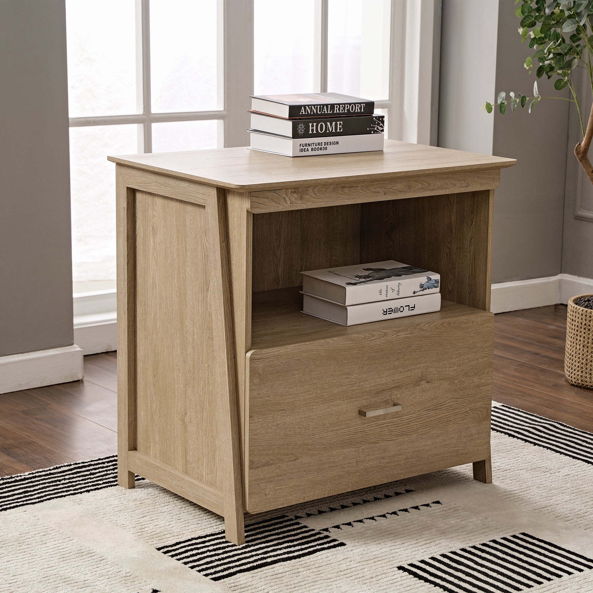 29'' Display File Storage Cabinet, Oak