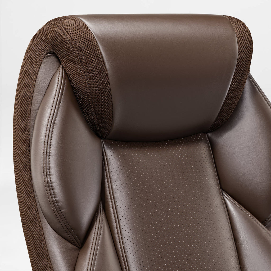 Faux Leather Home Office Chair - Ergonomic Cream