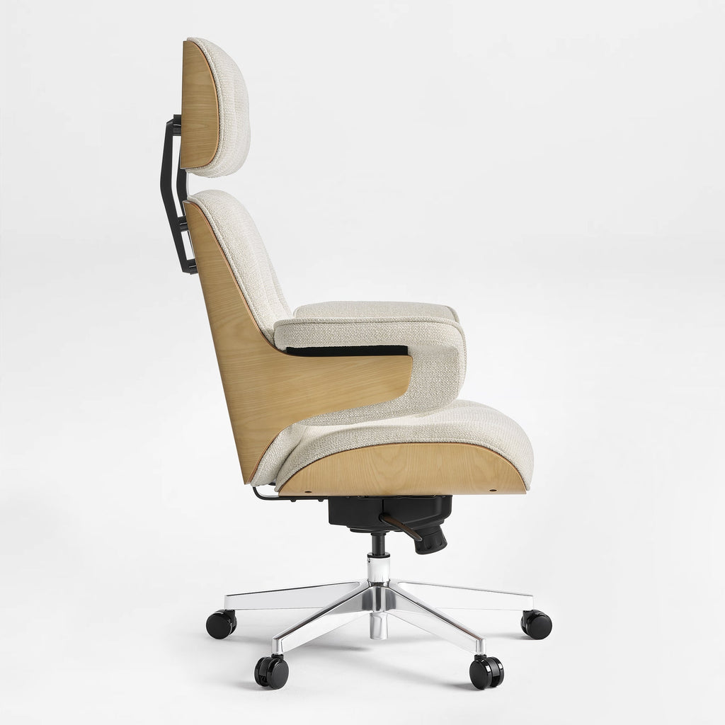 Genuine Leather Executive Office Chair - Classic Ergonomic Design