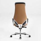 Genuine Leather Executive Office Chair - Butterfly Design High Back