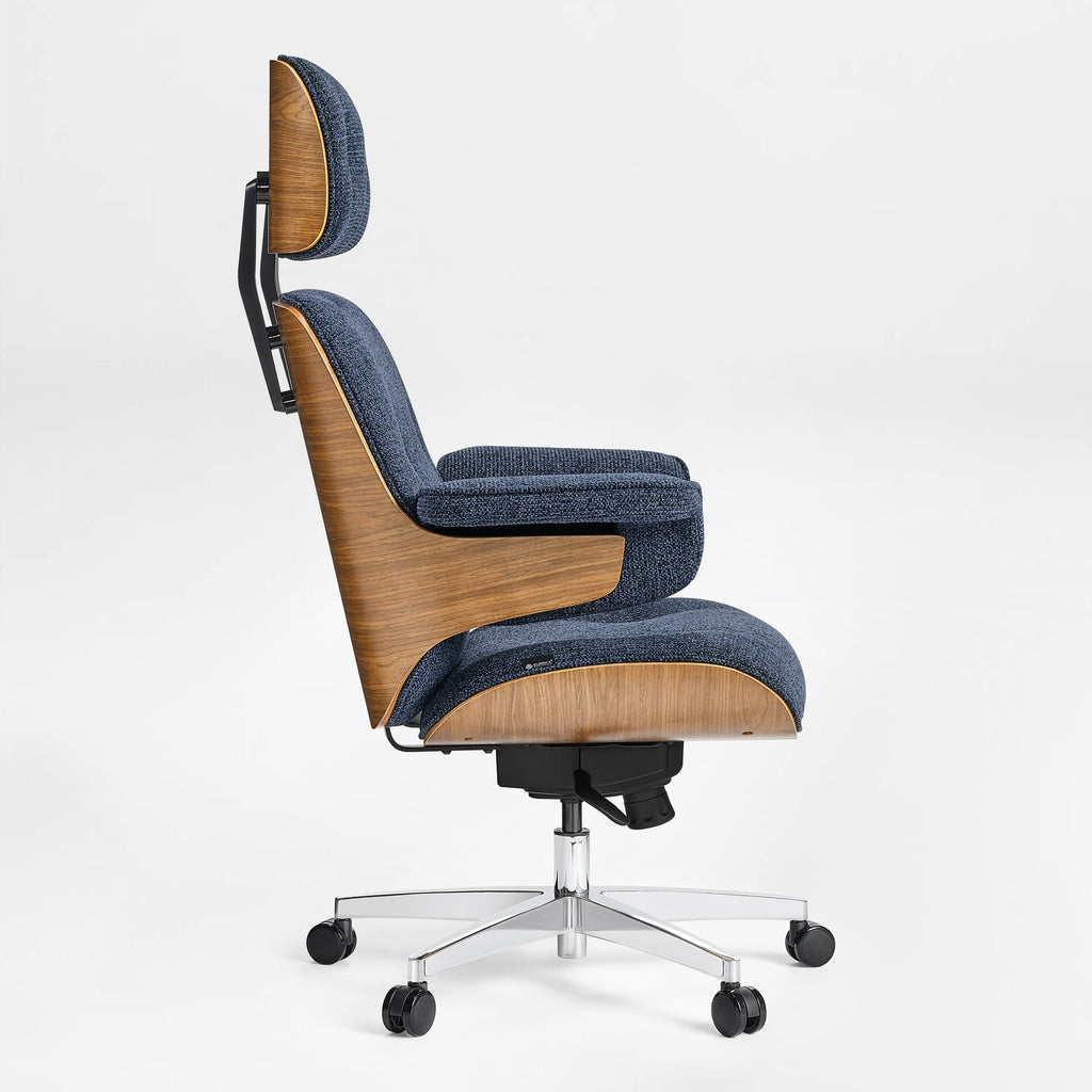 Genuine Leather Executive Office Chair - Classic Ergonomic Design