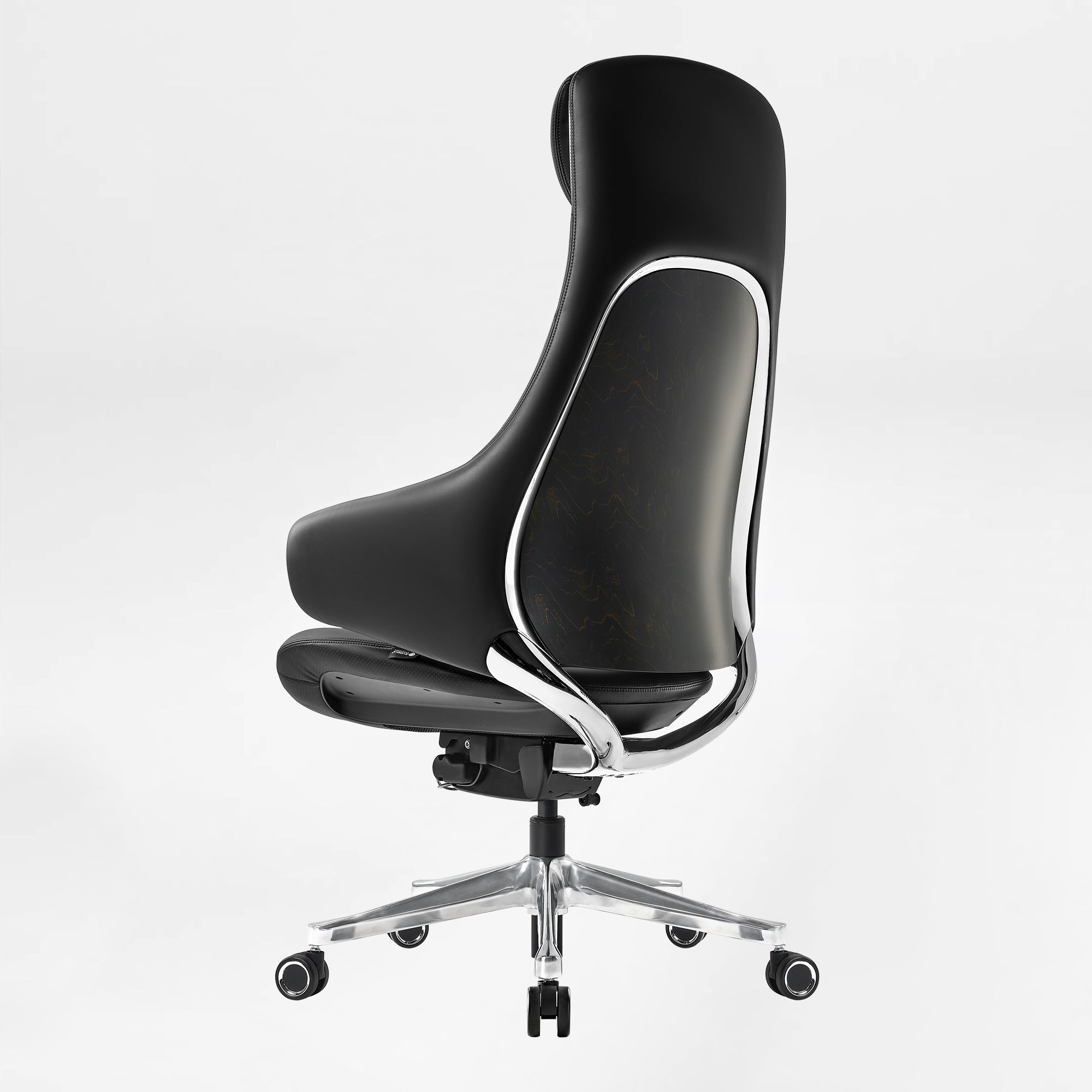 Napa Leather Executive Chair - Soft Curves Upholstered Frame