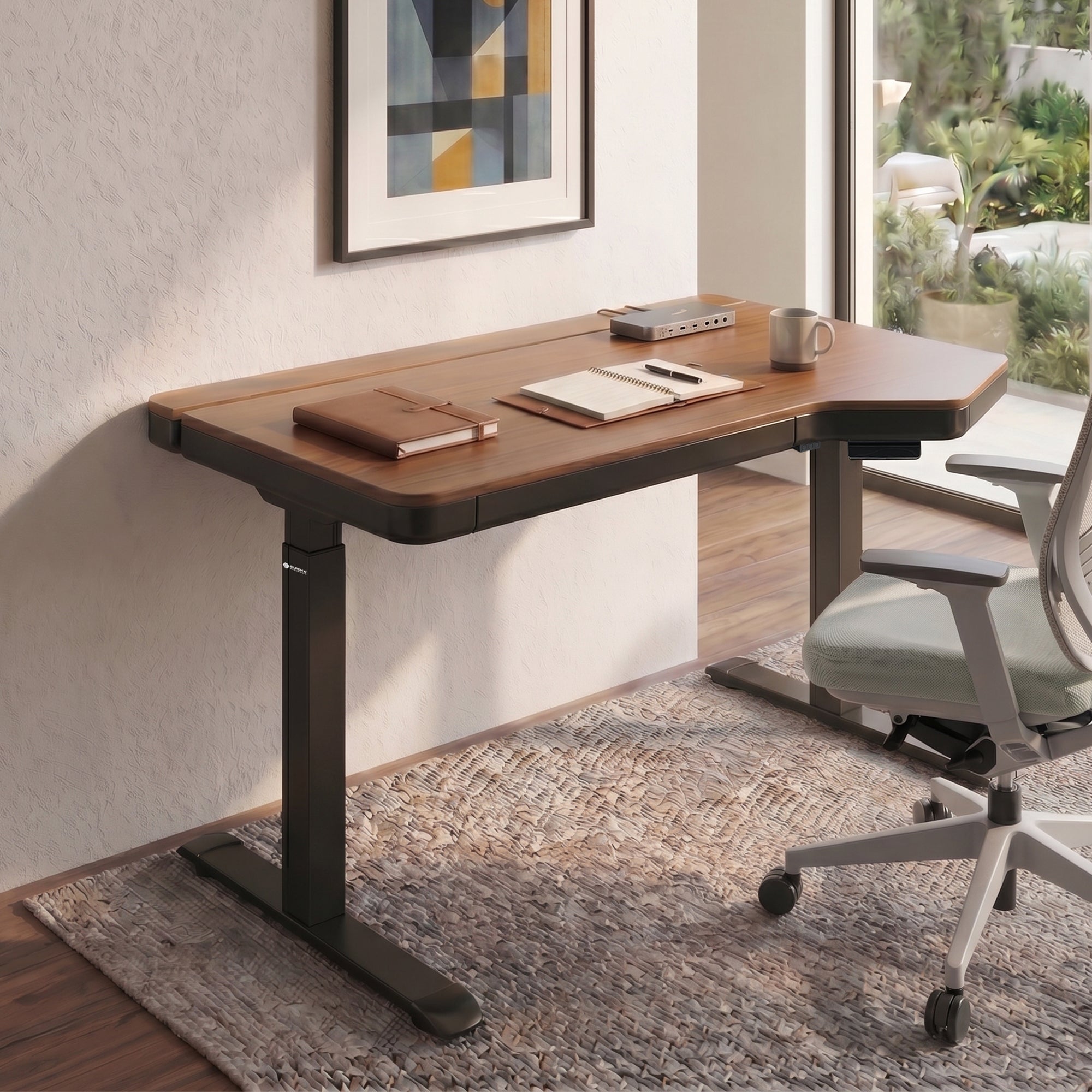 Electric Standing Desk with RGB Lighting (55x34)