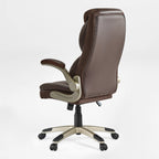 Faux Leather Home Office Chair - Ergonomic Cream