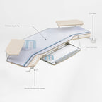 Wing-Shaped Studio Desk (73x23)
