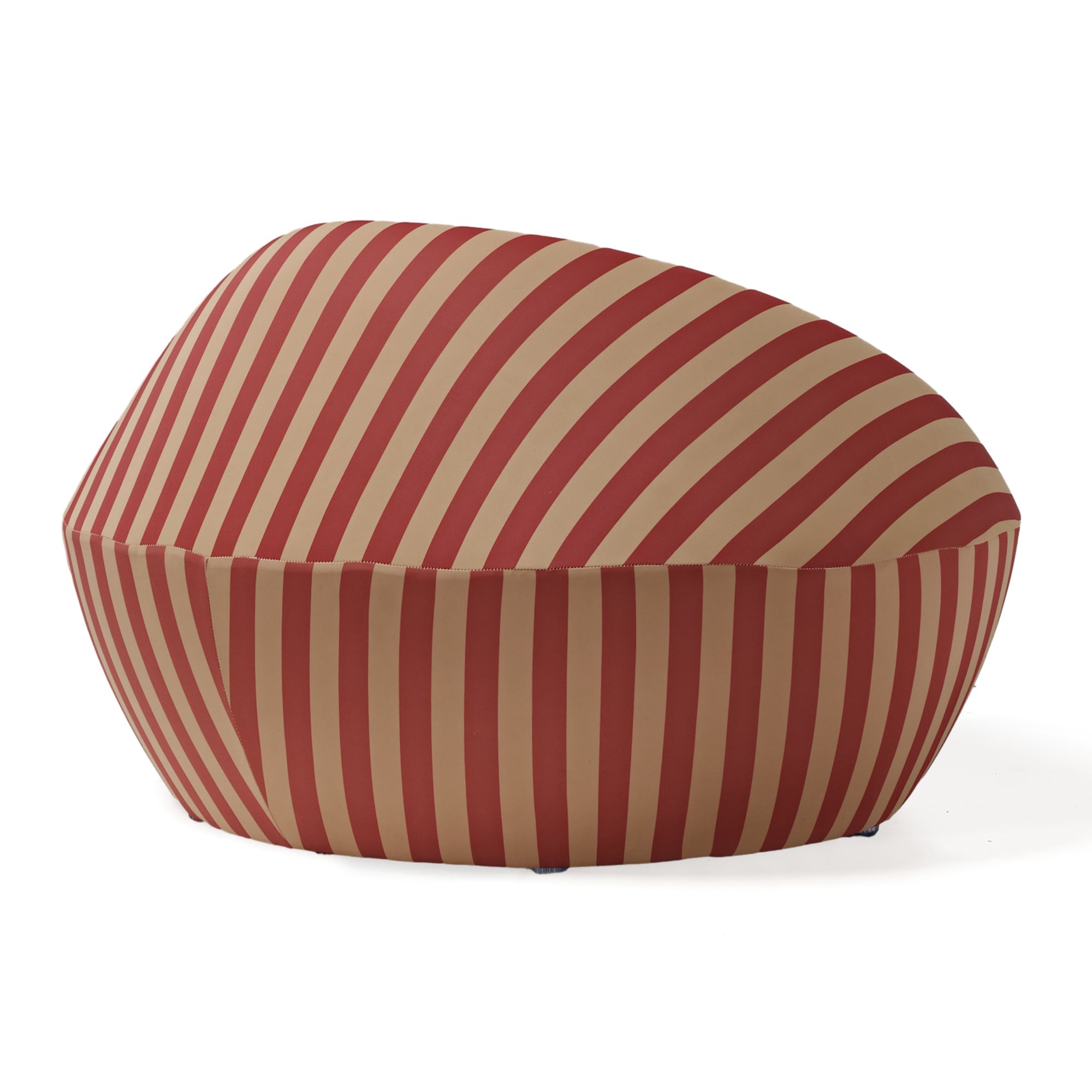 Striped Accent Lounge Chair, Red Yellow and Blue Yellow