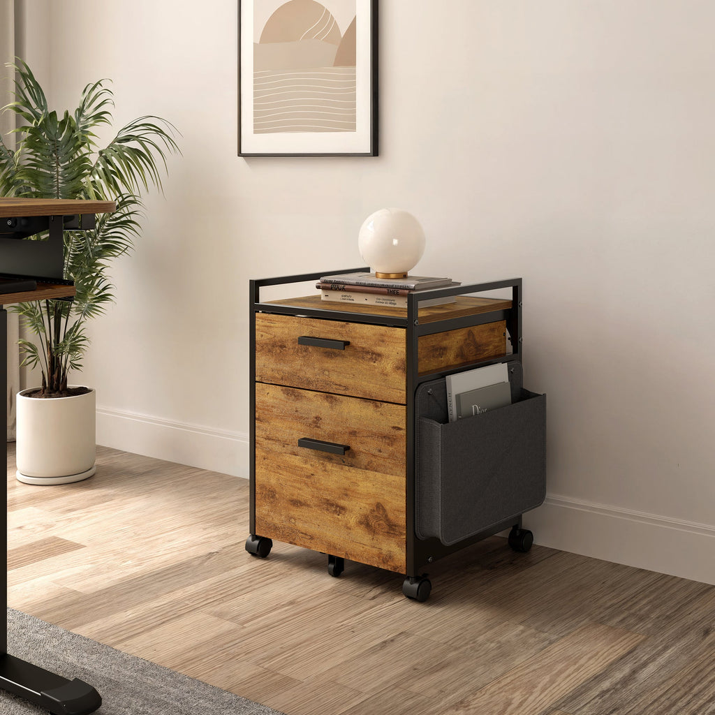 23'' Rolling File Cabinet with Drawer