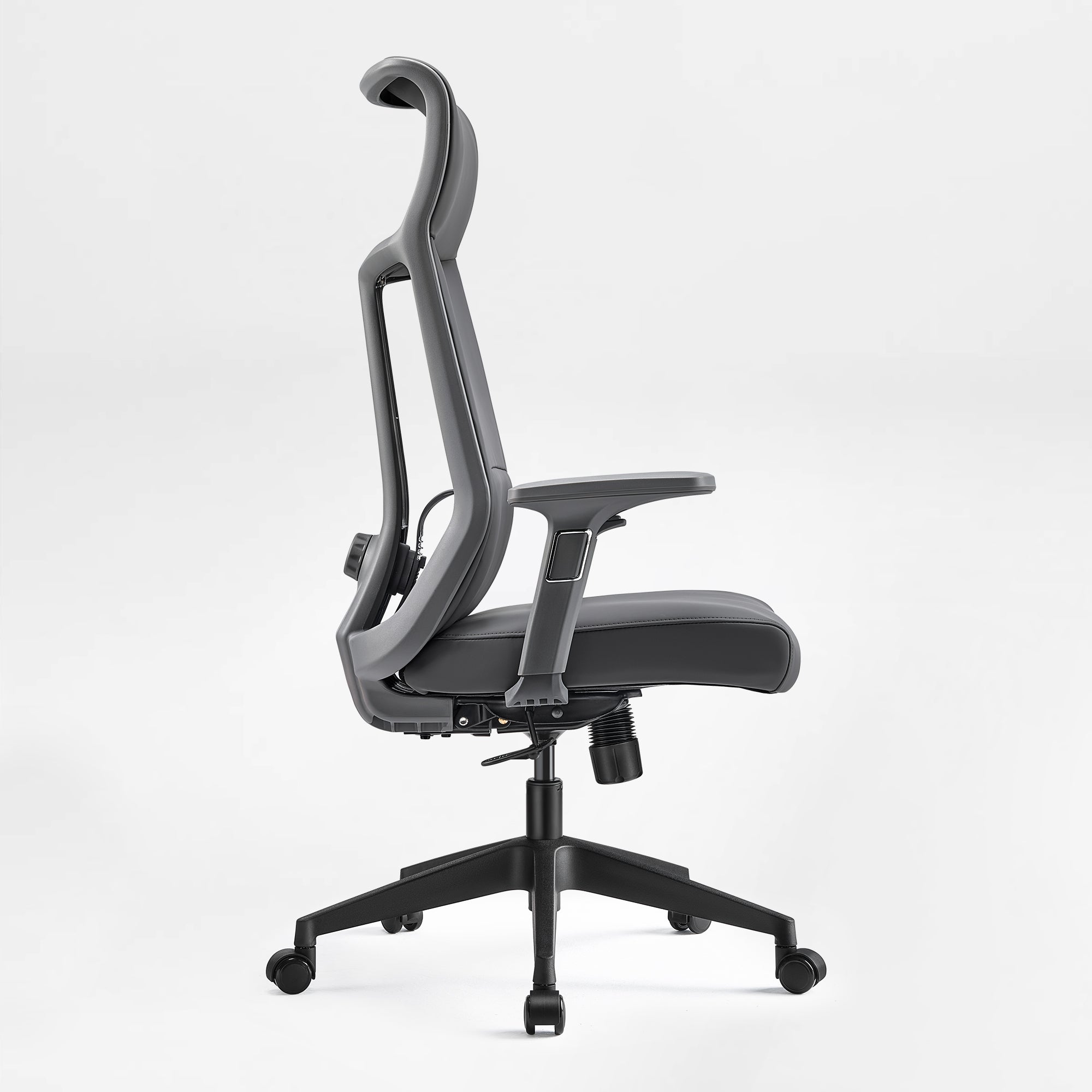 Microfiber Leather Office Chair - Dual-Layer Contoured Ergonomic