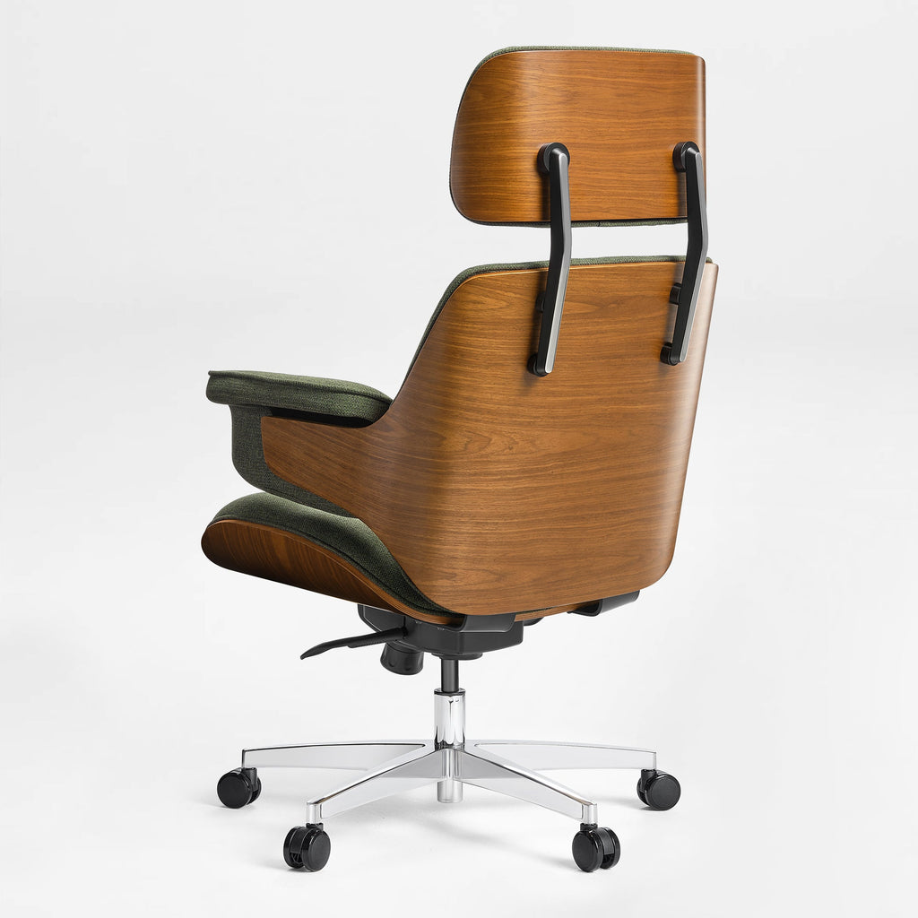 Genuine Leather Executive Office Chair - Classic Ergonomic Design