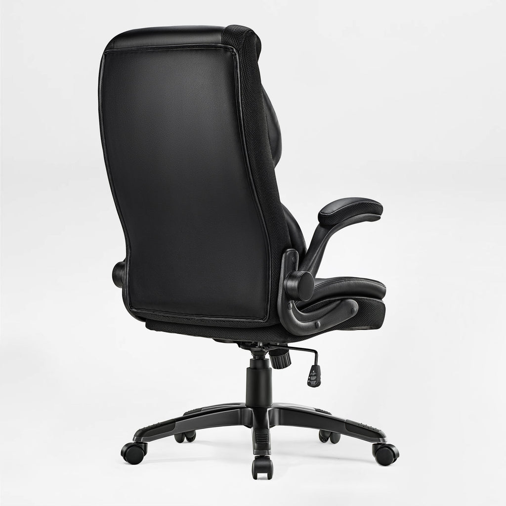 Faux Leather Home Office Chair - Ergonomic Cream