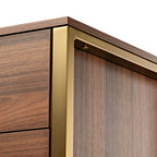 42 Chest 5-Drawers Dresser Accent Cabinet Walnut