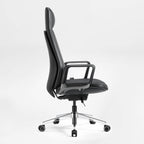 Solid Wood Arm Task Office Chair - Retro PU Leather