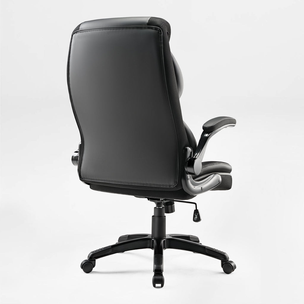 Faux Leather Home Office Chair - Ergonomic Cream