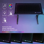 47'' Gaming Desk with Monitor Stand and Cup Holder, Black