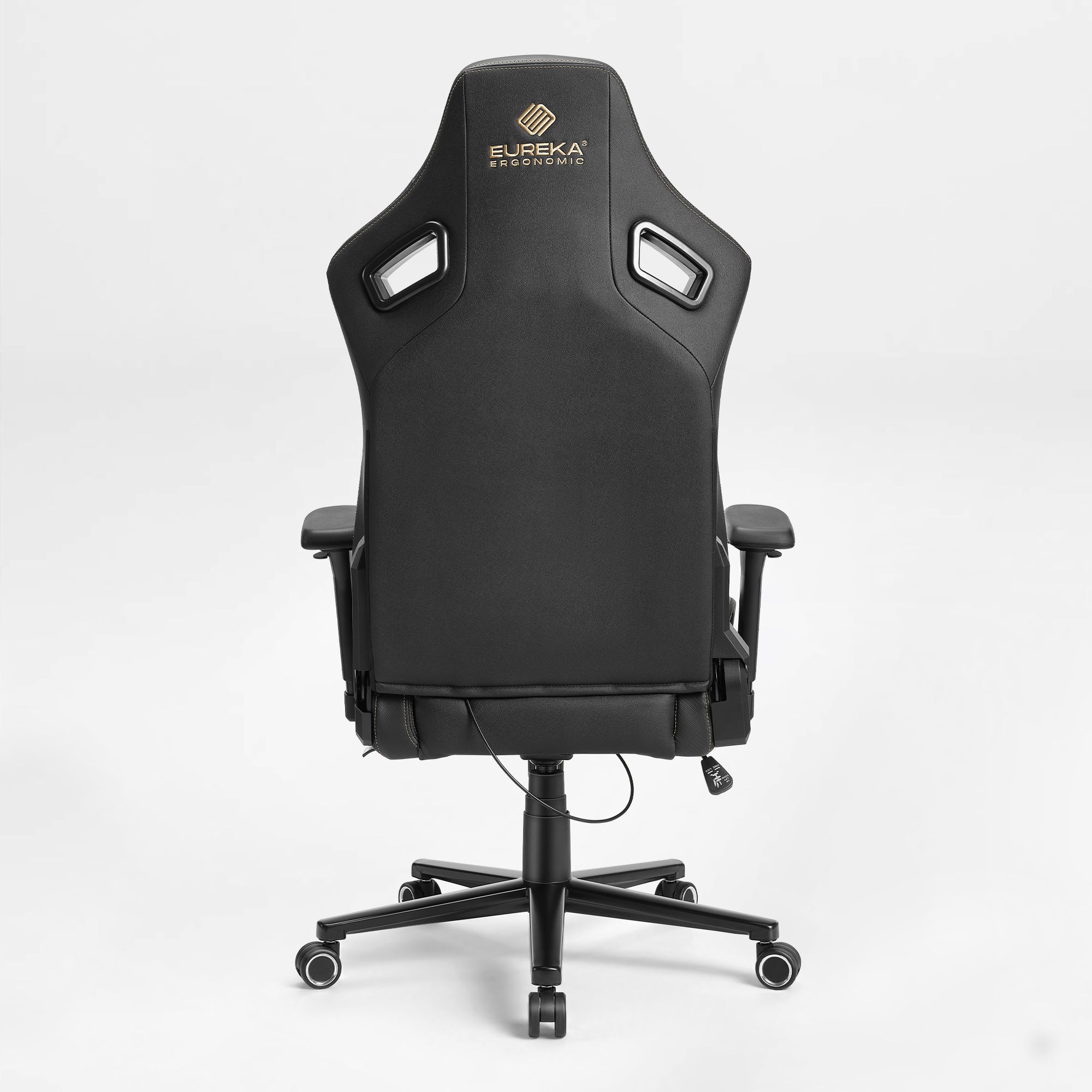 Ergonomic Gaming Chair with Footrest, Black and Yellow