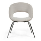 Velvet Dining Chair, Set of 1, Off-White