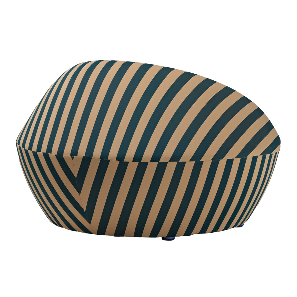 Striped Accent Lounge Chair, Red Yellow and Blue Yellow