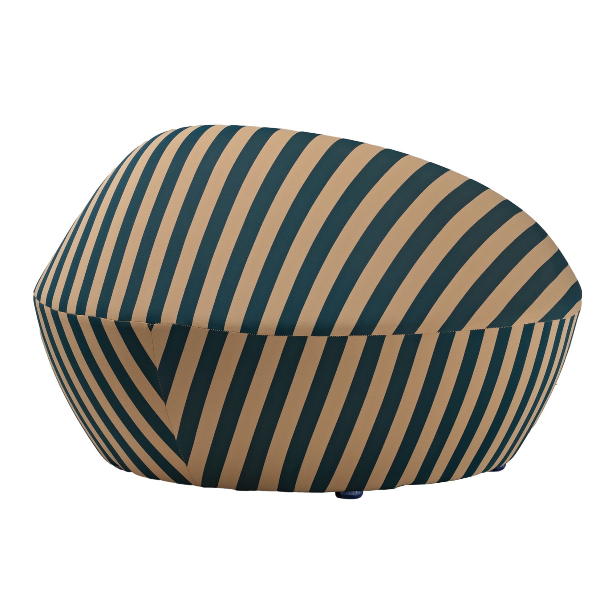 Striped Accent Lounge Chair, Red Yellow and Blue Yellow