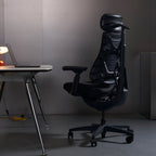 Chaise de bureau ergonomique dynamique avec dossier adaptatif à commande par puce