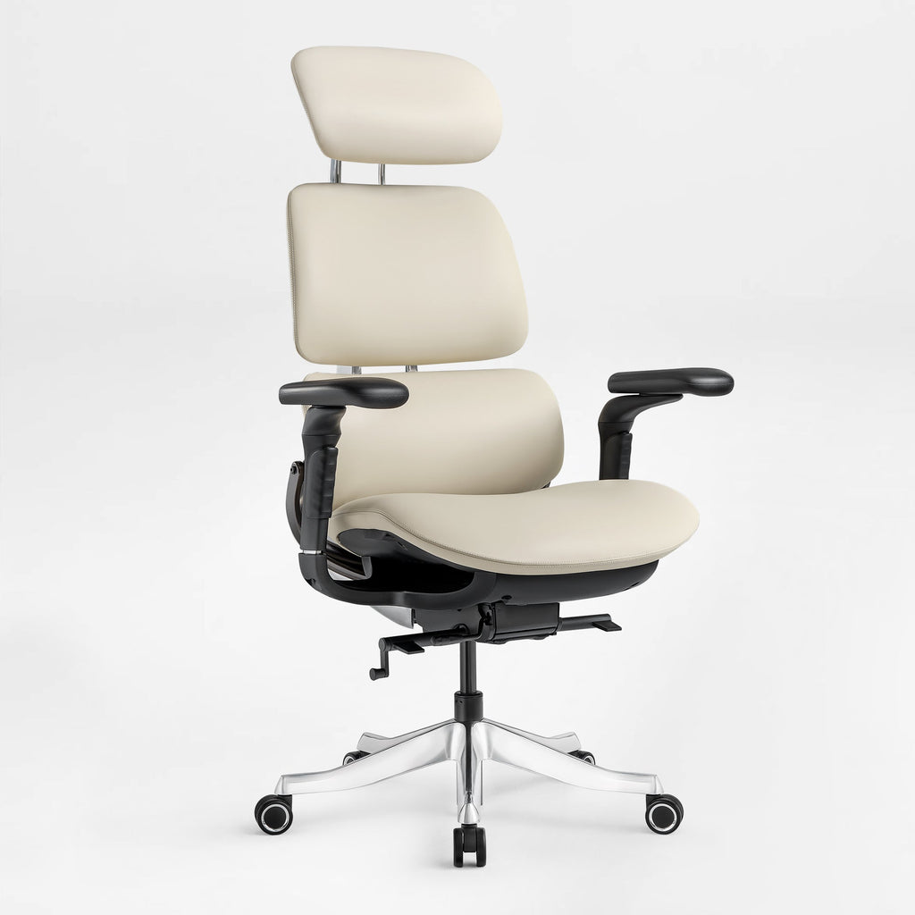 Ergonomic Executive Office Chair - PU Leather 4D Armrests Self-Adapting