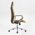 Faux Leather Executive Ergonomic Office Chair - Contoured Spine Support