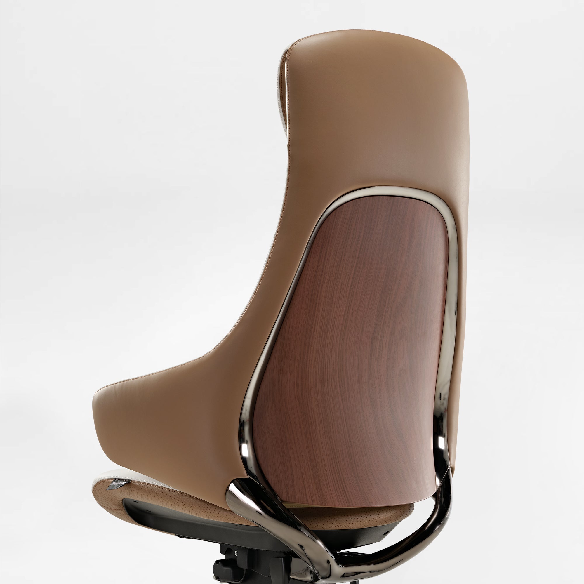 Napa Leather Executive Chair - Soft Curves Upholstered Frame