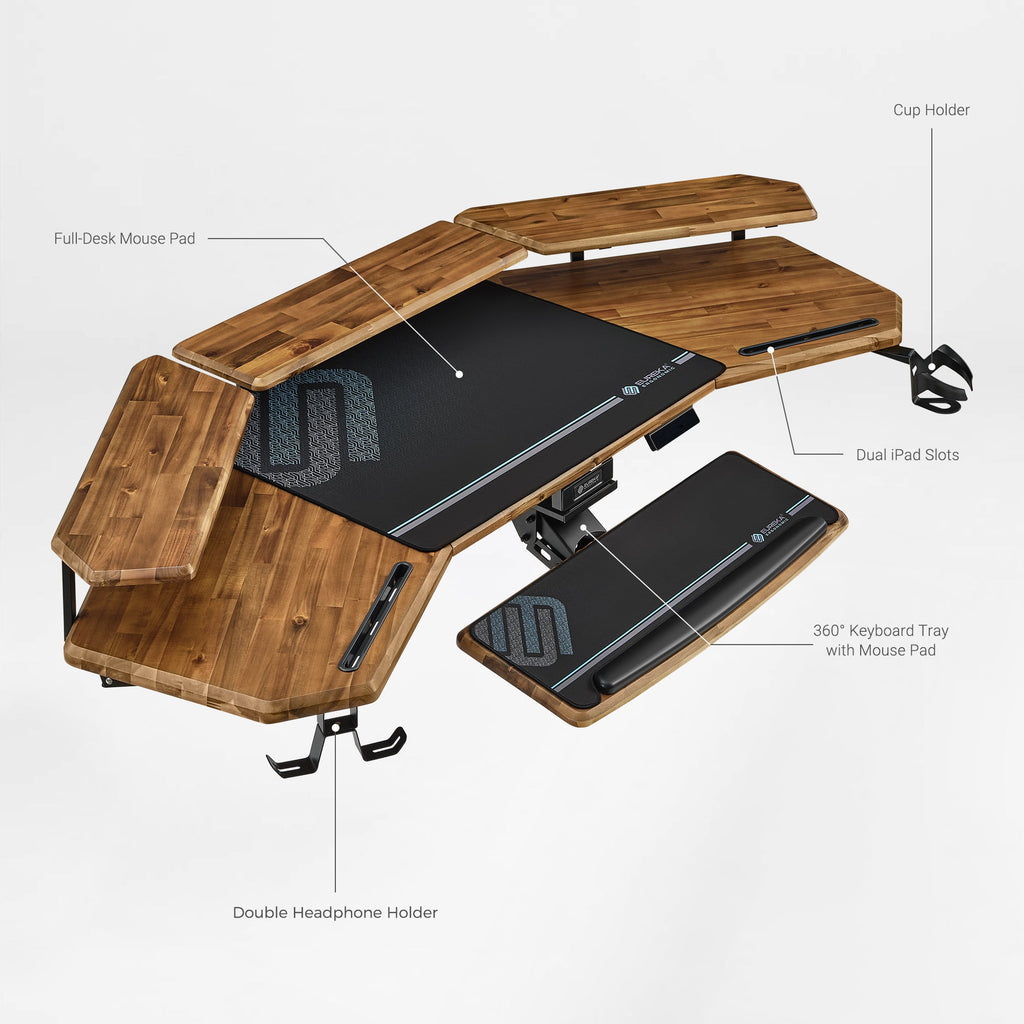 Wing-Shaped Standing Desk (72x23)