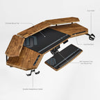 Wing-Shaped Standing Desk (72x23)