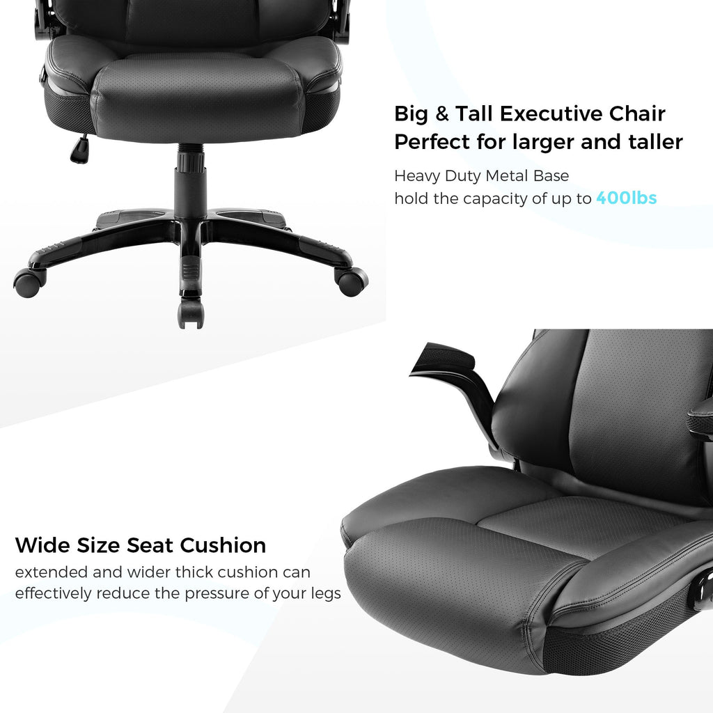 Faux Leather Home Office Chair - Ergonomic Cream