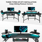 Wing-Shaped Studio Desk (73x23)
