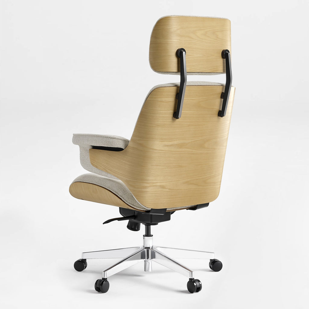 Genuine Leather Executive Office Chair - Classic Ergonomic Design