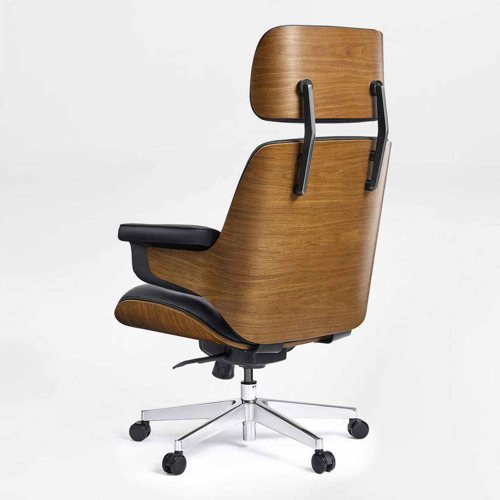 Genuine Leather Executive Office Chair - Classic Ergonomic Design