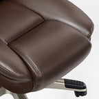 Faux Leather Home Office Chair - Ergonomic Cream