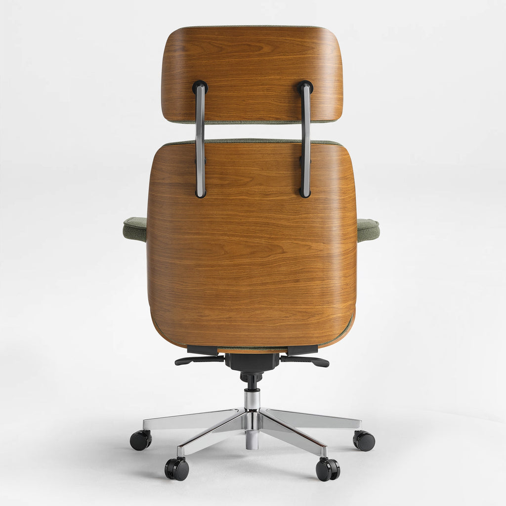 Genuine Leather Executive Office Chair - Classic Ergonomic Design