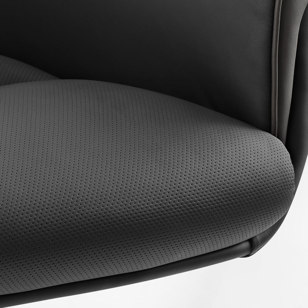 Microfiber Leather Executive Office Chair with Adjustable Headrest