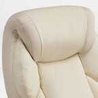 Faux Leather Home Office Chair - Ergonomic Cream