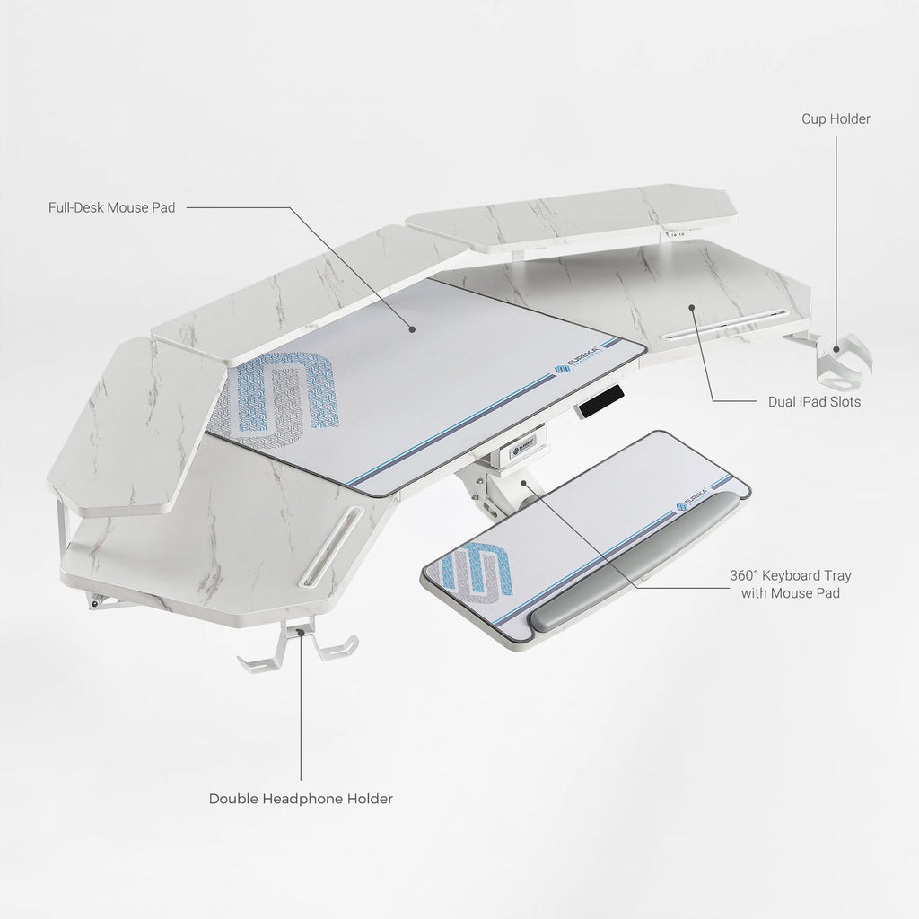 Wing-Shaped Standing Desk (72x23)