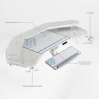 Wing-Shaped Standing Desk (72x23)