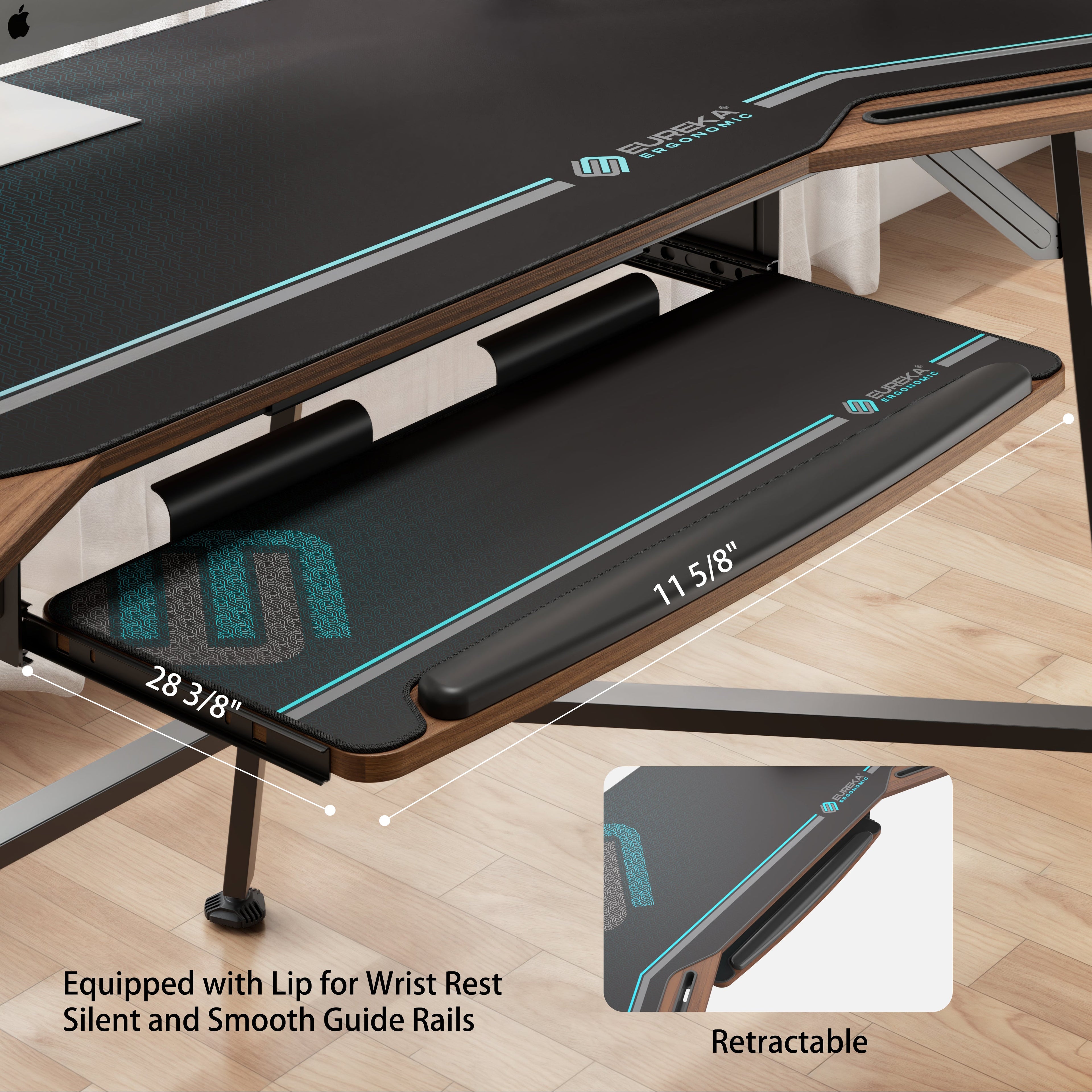 Wing-Shaped Studio Desk (73x23)