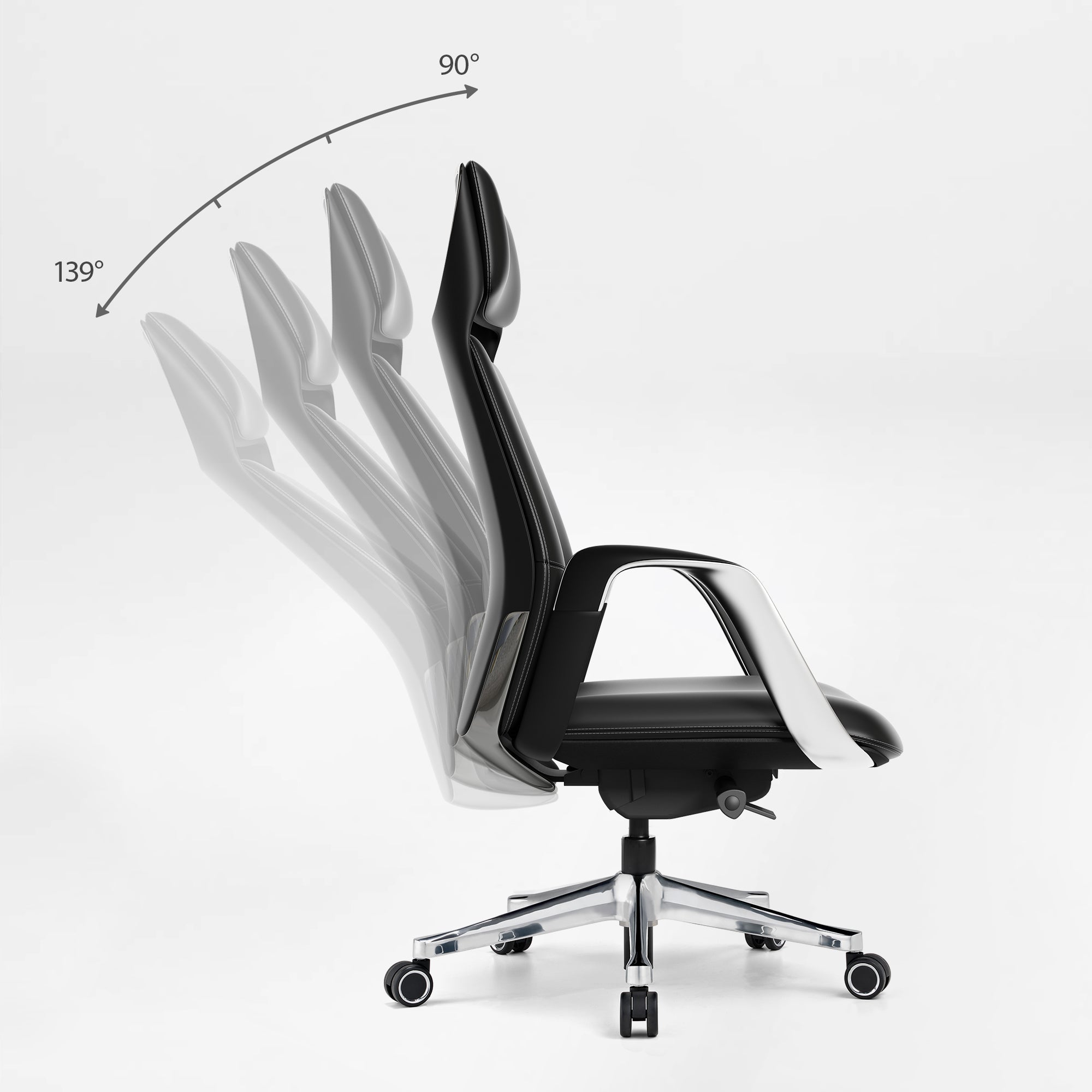 Napa Leather Executive Office Chair - Fully Adjustable