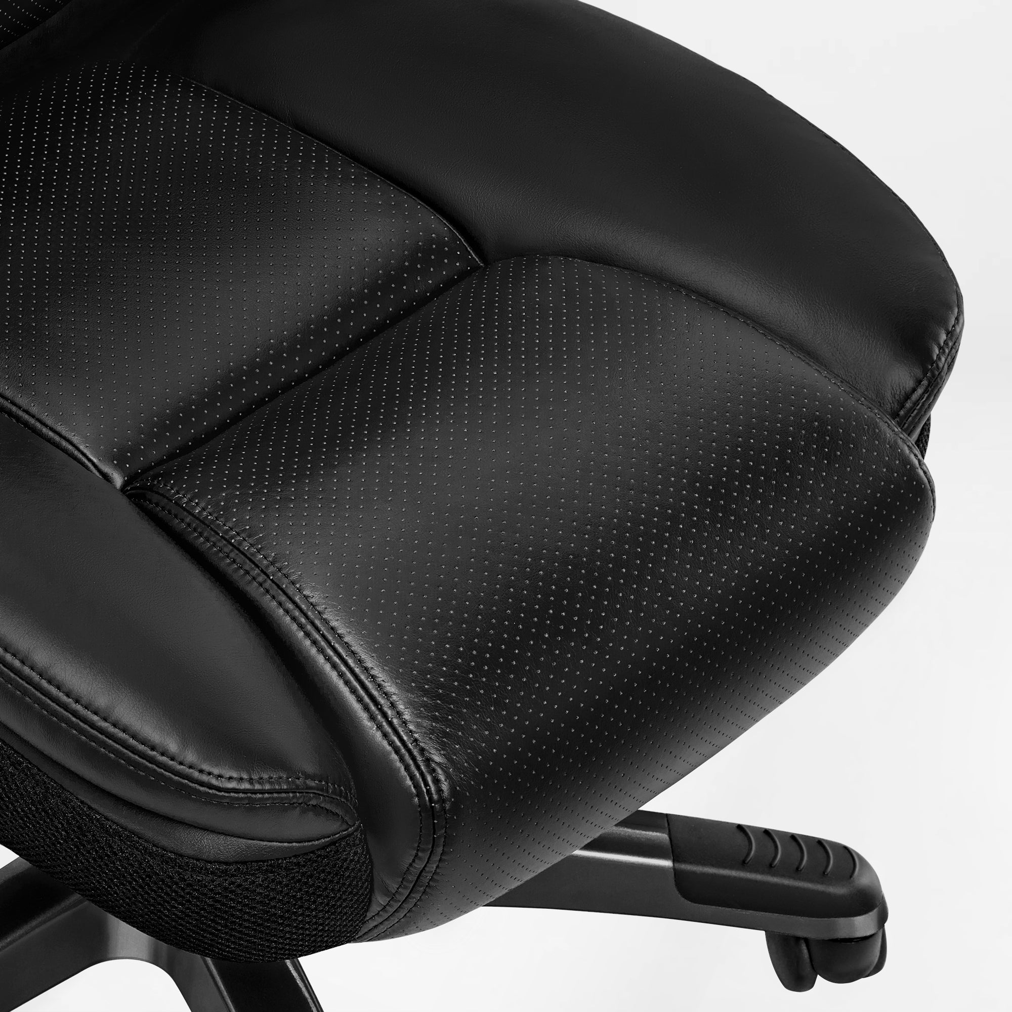 Faux Leather Home Office Chair - Ergonomic Cream