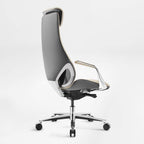 Genuine Leather Executive Office Chair - Butterfly Design High Back
