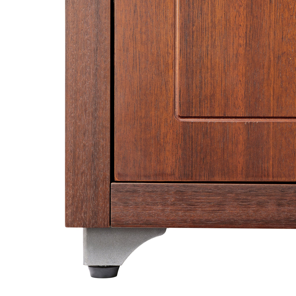72'' Storage Bookcase with Glass Doors, Drawers and Shelves, Walnut