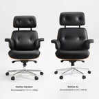 Genuine Leather Executive Office Chair - Classic Ergonomic Design