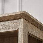 71'' Display Bookshelf with Storage Cabinet, Oak