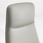 Faux Leather Executive Office Chair - Segmented Back Natural Curve