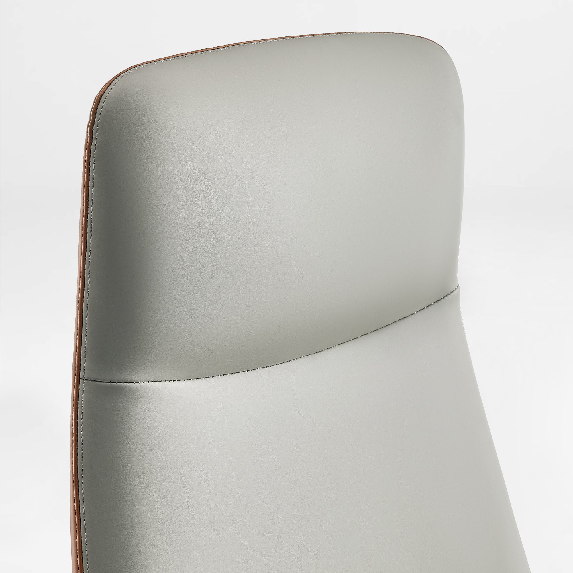 Faux Leather Executive Office Chair - Segmented Back Natural Curve