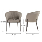 Upholstered Arm Dining Chair, Set of 1, Dark Gray