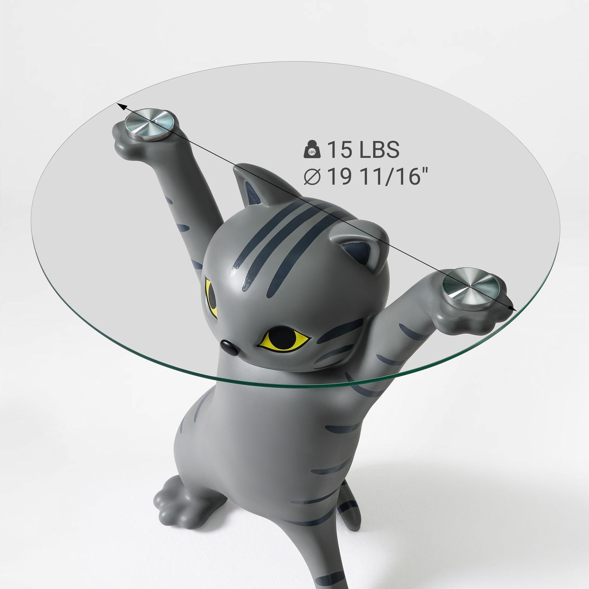 23''H, Enchanting Cat Side Table